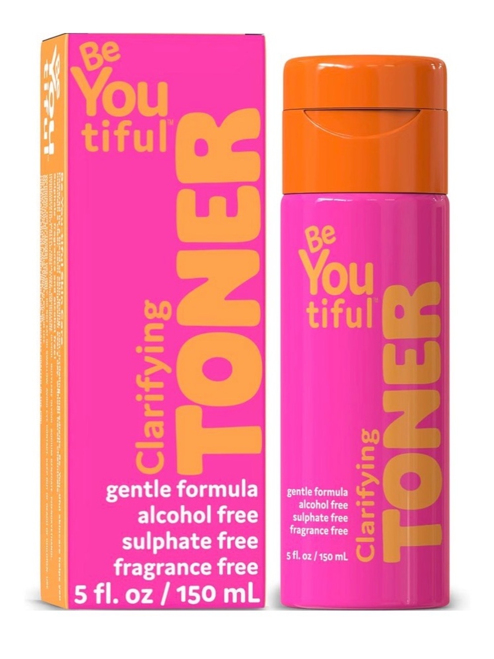 New! BeYOUtiful Clarifying Toner - Pink - Gentle, Alcohol-Free Formula